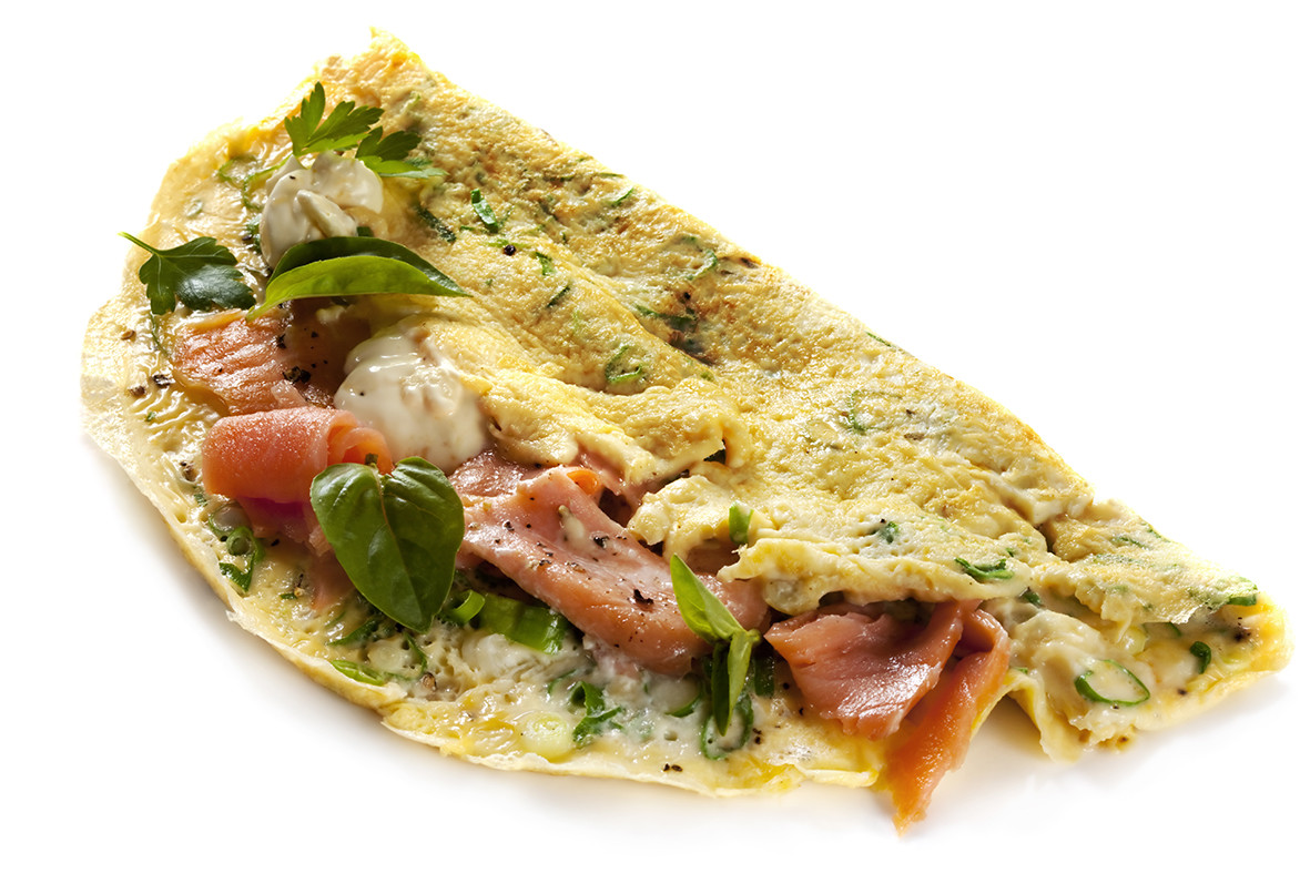 Vaječná omeleta s čerstvým sýrem a lososem - post cover